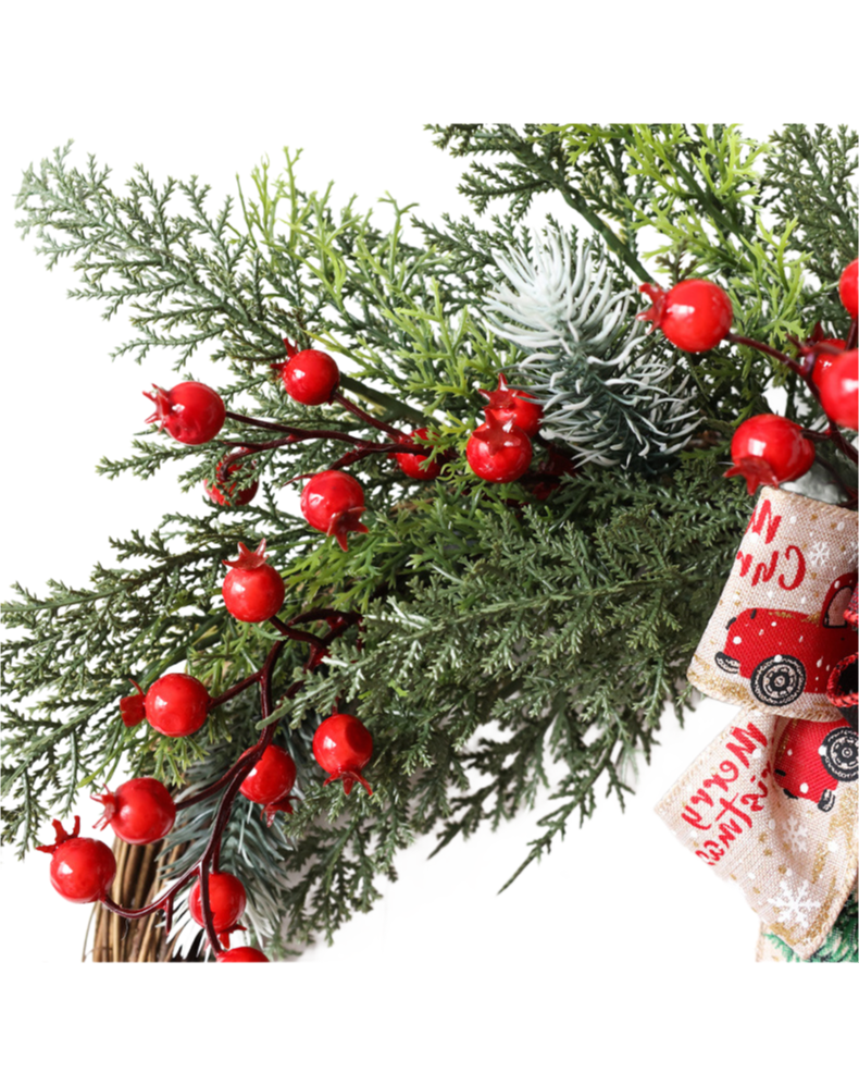 500PCS MOQ Christmas Decoration Wreaths - Multicolor PVC Holiday Decor Factory Price