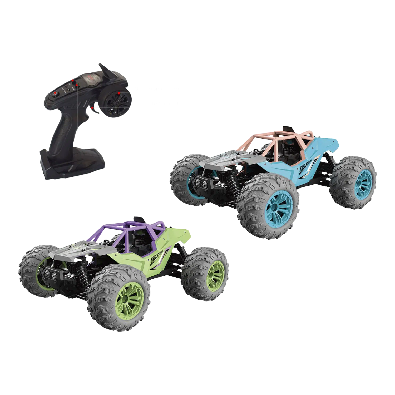 1/14 Scale 36 KM/H High Speed 4WD Remote Control Car - Green/Yellow Off-road Truck Toy