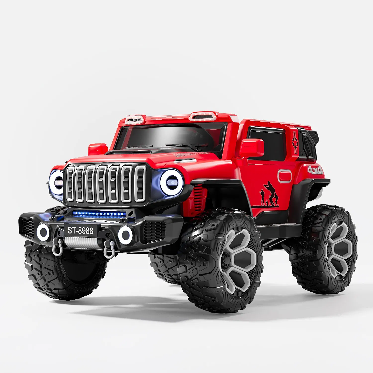 Wholesale PP Polypropylene Kids Electric Toy Car with LED Lights and Shock Absorption Function