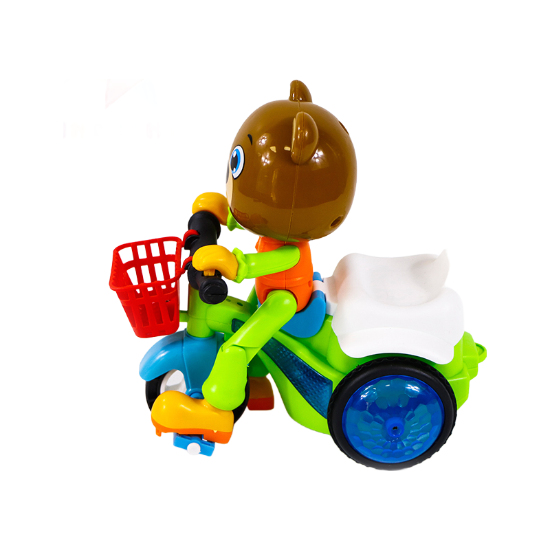 360-Degree Stunt Electric RC Tricycle Toy with Light & Music for Kids