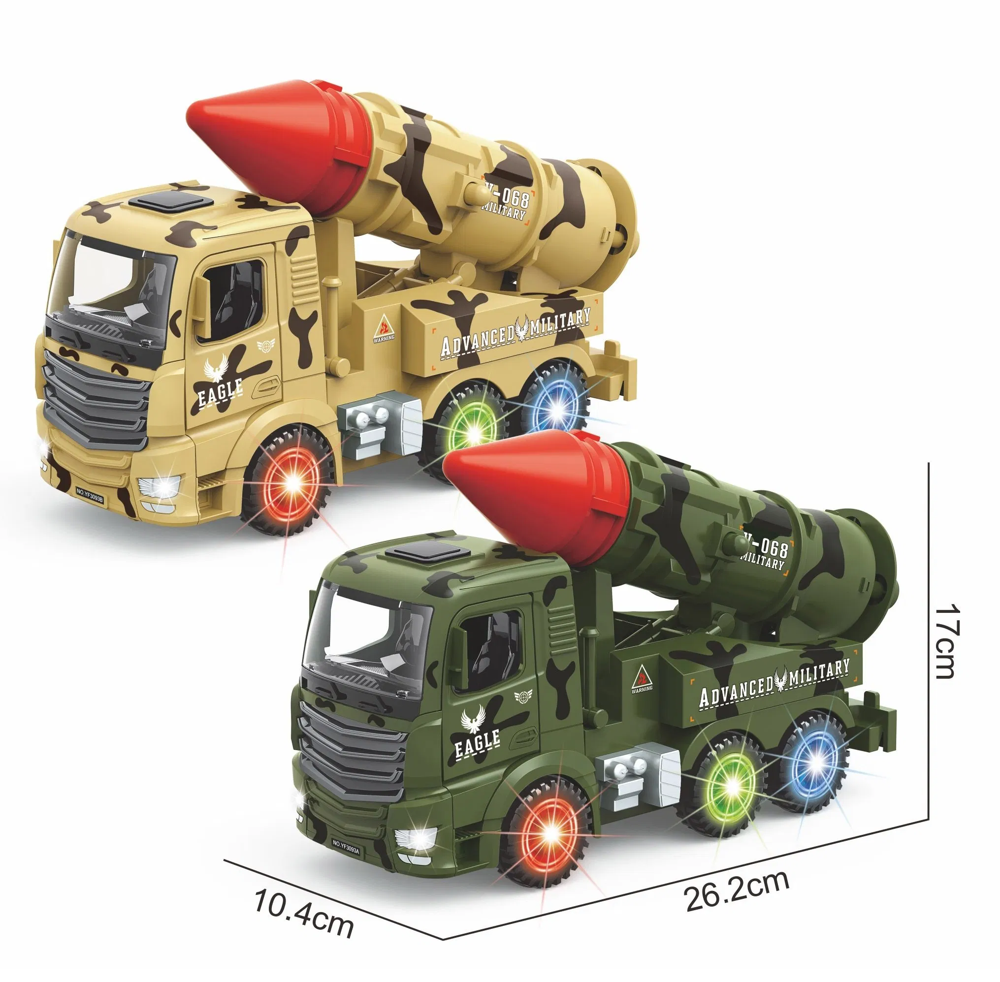 Kids Electric Launch Car Toy with Moving Missile - Battery Operated Vehicle for Children