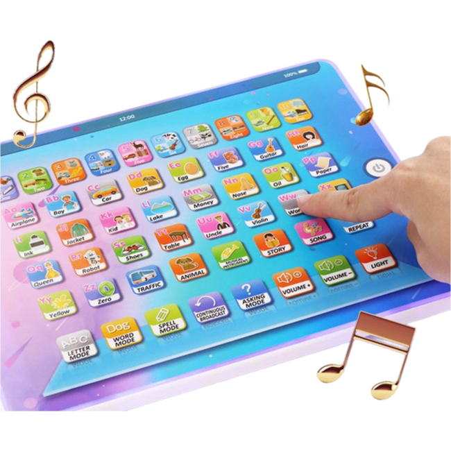 English Number Learning Machine - Interactive Touch Button Educational Toy for Kids with Light & Music