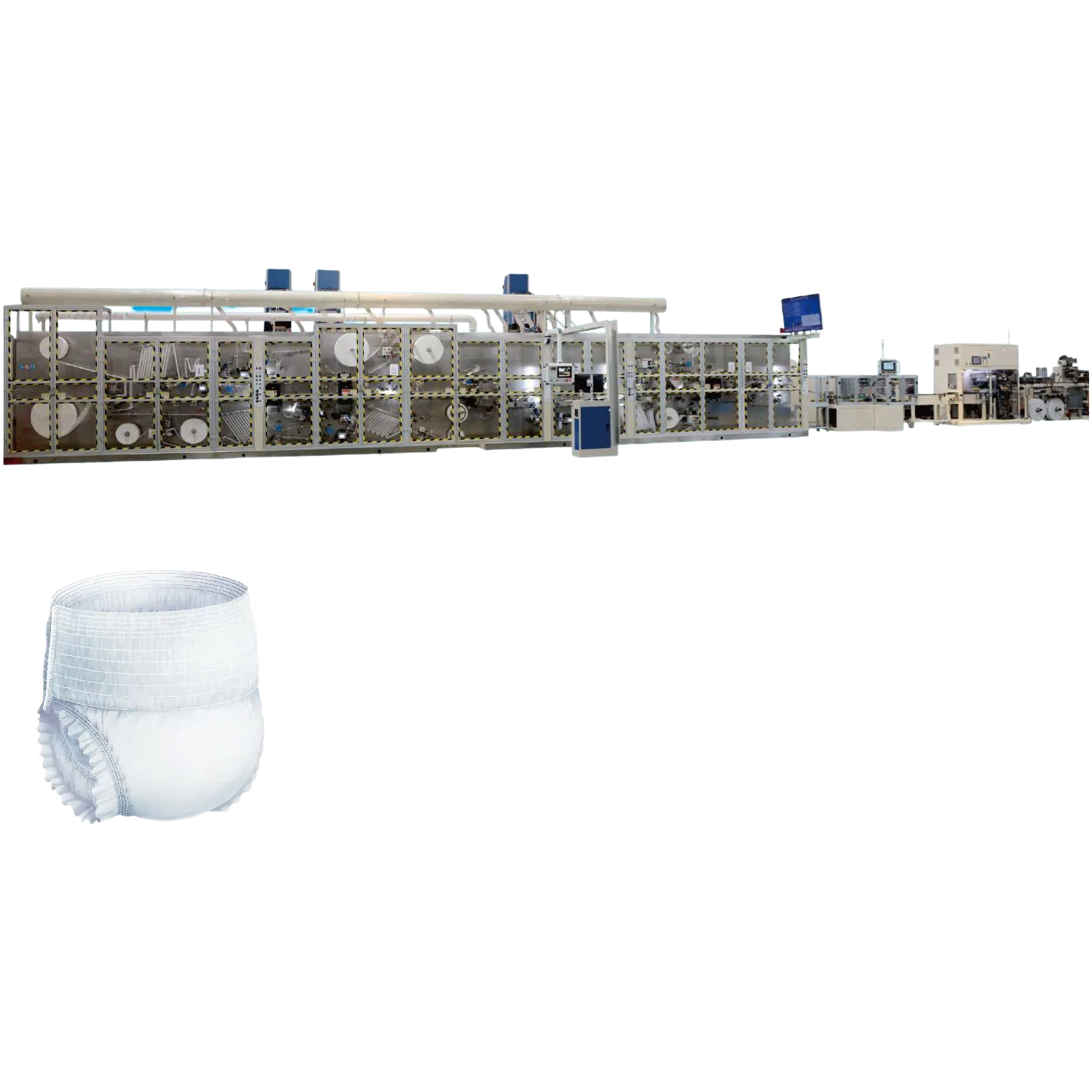 Large Capacity 97% Yield Rate Menstrual Underwear Manufacturing Equipment