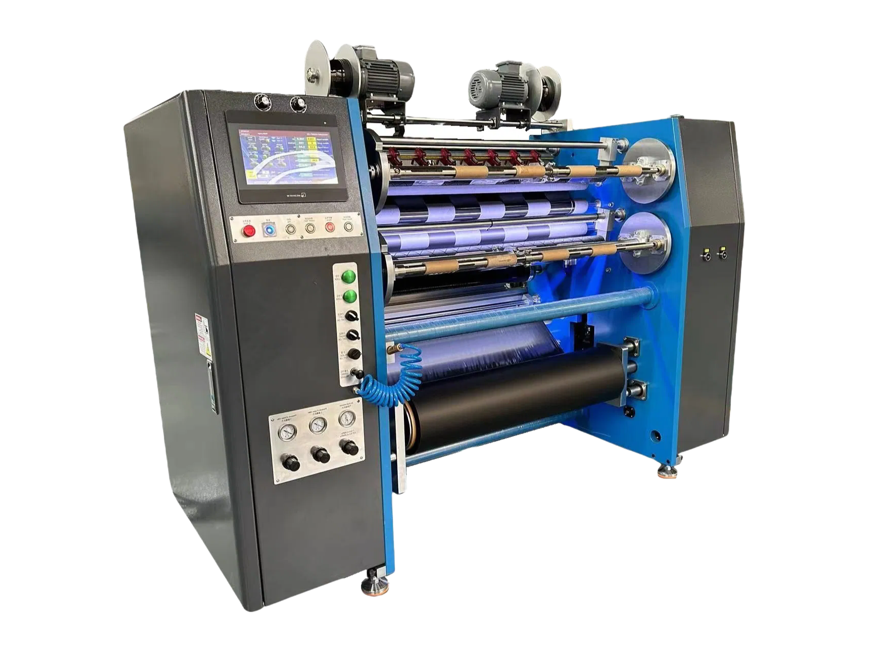 Wholesale TTR Slitting Equipment with Magnetic Clip Blades and Semi-Auto Leader Table for Efficiency