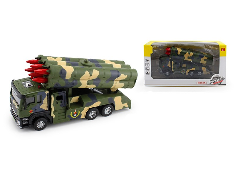 1:50 Scale Alloy Pull Back Garbage Truck Toy - Friction Powered Metal Car Model for Kids
