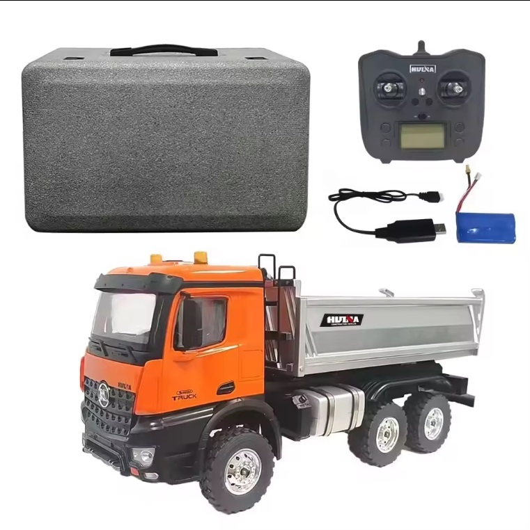 2024 Newest 1/14 Scale 2.4GHz RC Dump Truck Toy - 14 Channel Electric Alloy Simulation Dumper Truck Model for Kids