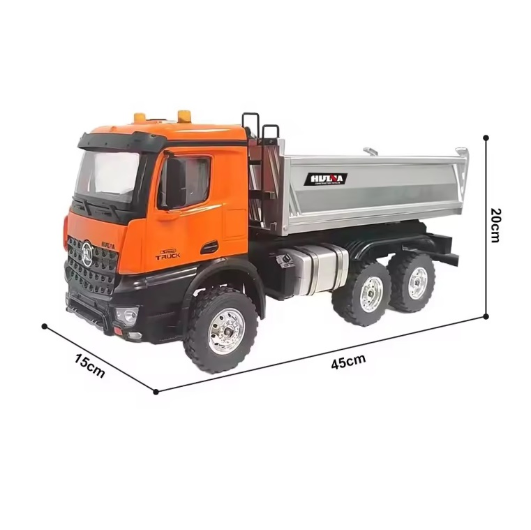 2024 Newest 1/14 Scale 2.4GHz RC Dump Truck Toy - 14 Channel Electric Alloy Simulation Dumper Truck Model for Kids