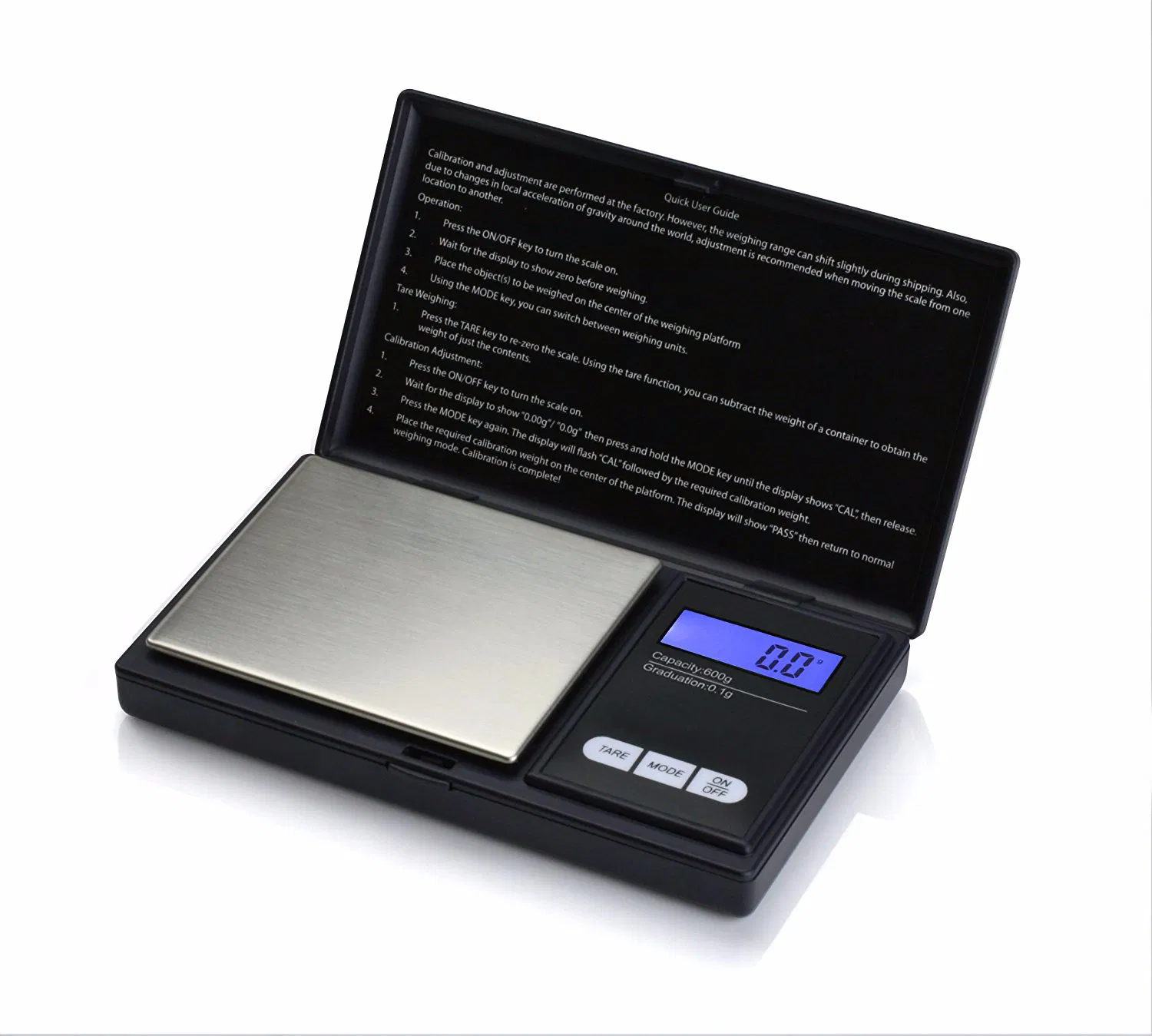 BL-100-BLK Digital Pocket Scale 500g x 0.1g Precision Mini Weighing Scale for Commercial Use