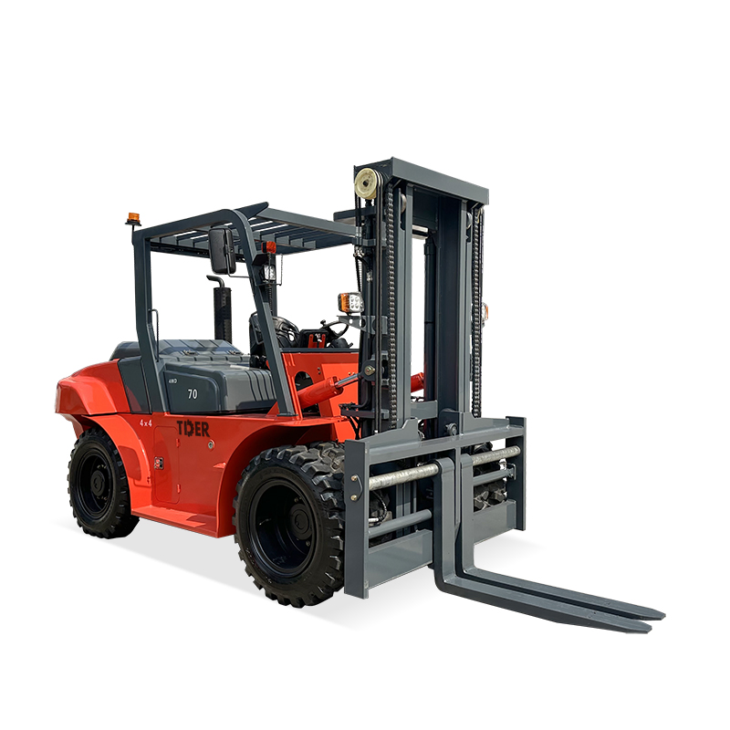 RTD70 Diesel Forklift 7 Ton Capacity Heavy Duty Off Road Forklift for Industrial Use