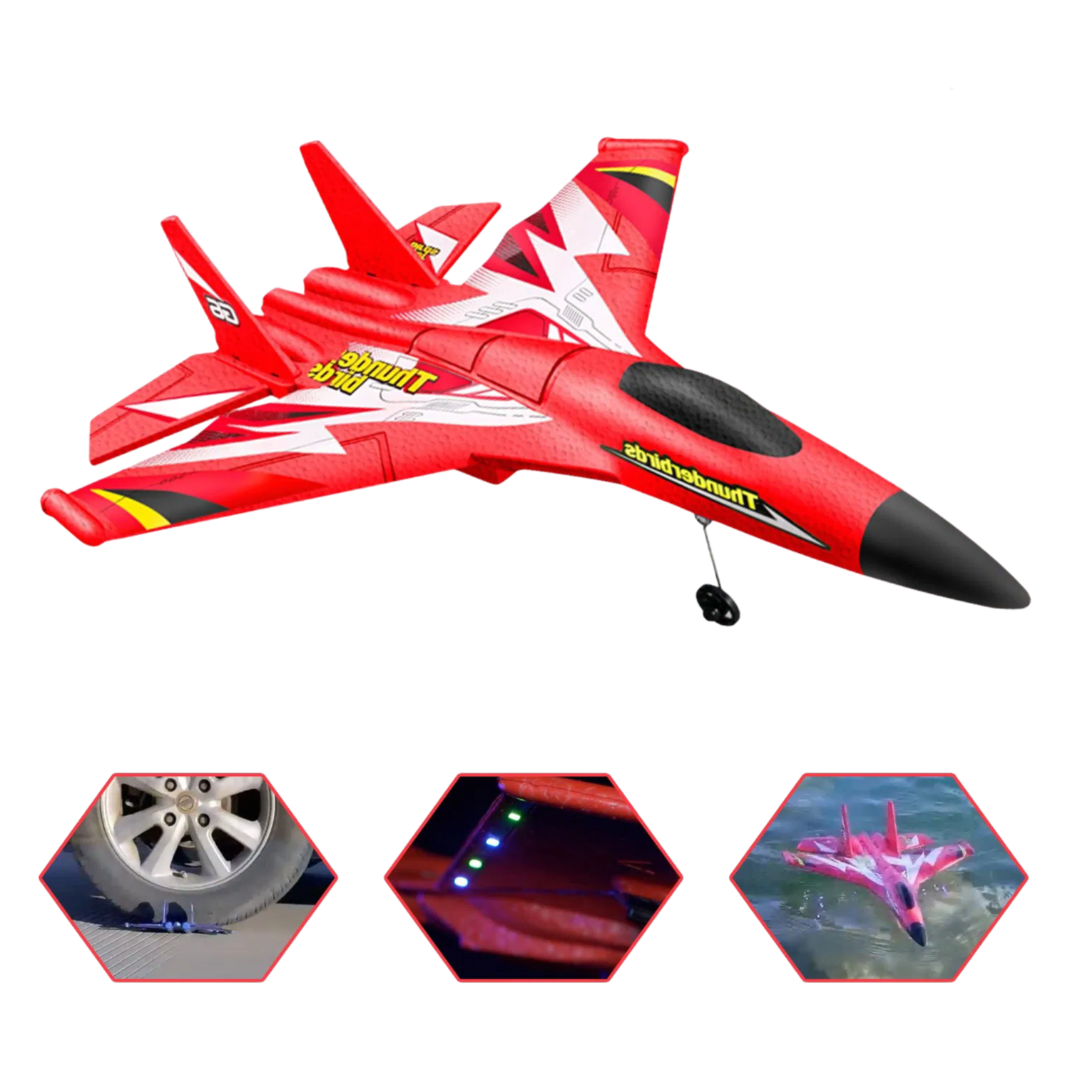 Wholesale High Quality Remote Control Plane Toy for Kids with 120M Range and LED Lights