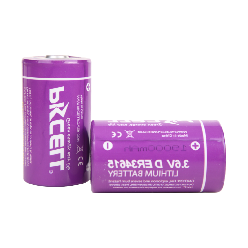 High Capacity ER34615 Lithium Thionyl Chloride Battery with 10-Year Shelf Life for Utility Meters