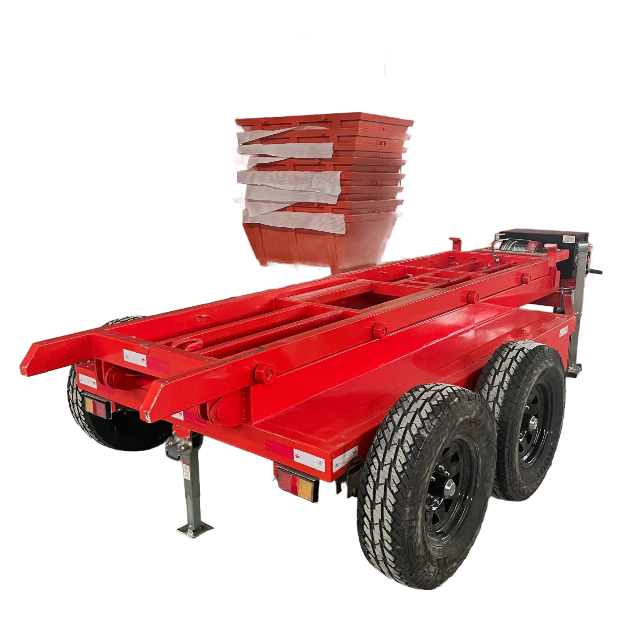 Durable Roll Off Dump Trailers with Tarping Systems and LED Work Lights