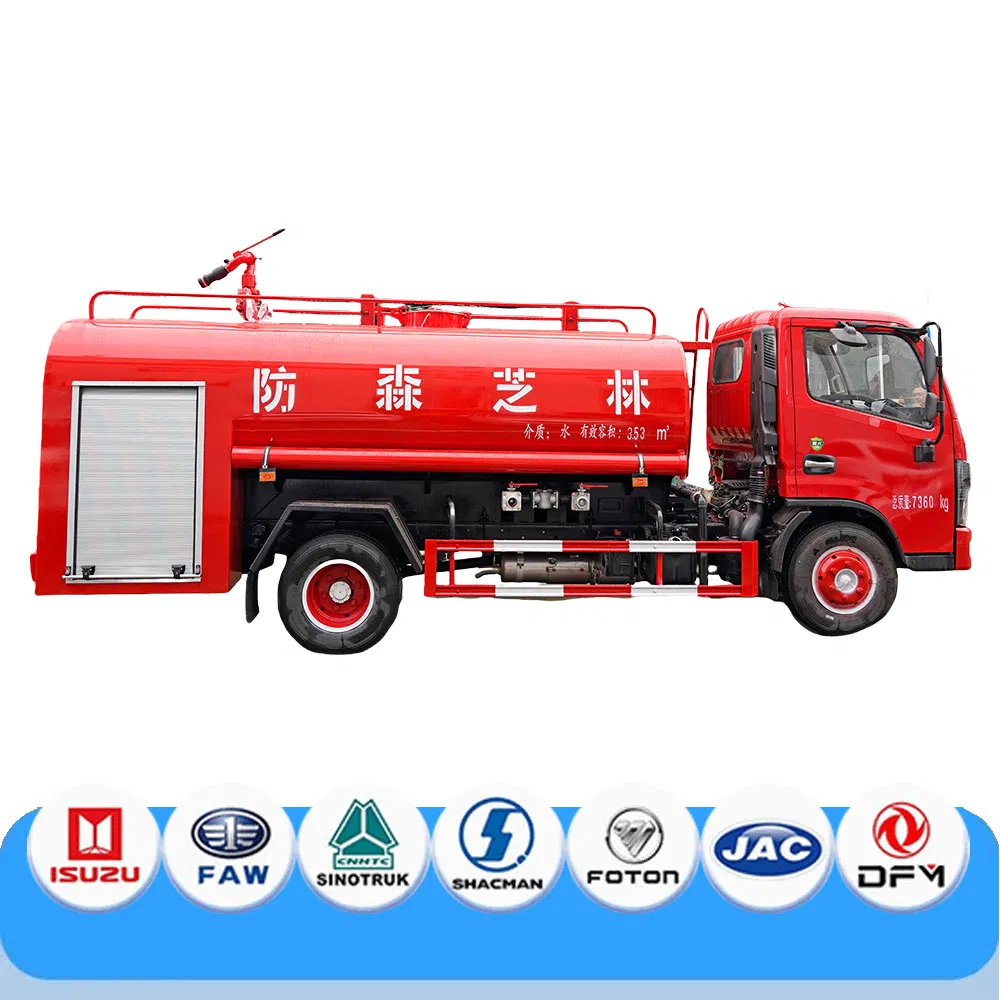 Customizable Fire Water Tanker with 80m Spray Range and Stainless Steel Body Construction