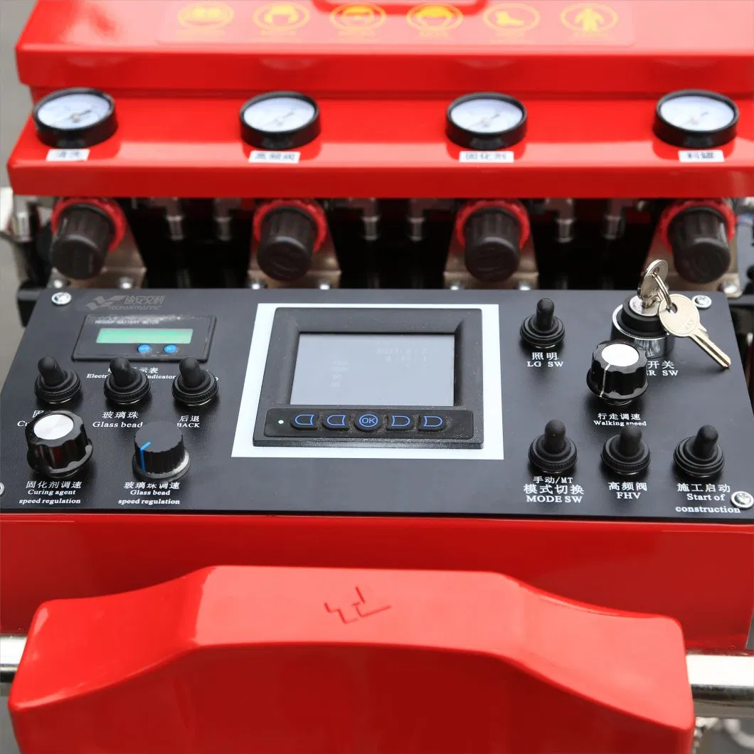 TR-STC250E Self-Propelled Cold Plastic Two-Component Road Marking Machine for Professional Pavement