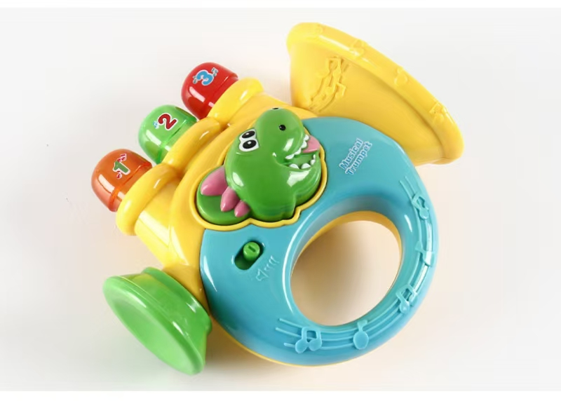 Wholesale Colorful Light-Up Electronic Trumpet Toy for Early Childhood Music Education