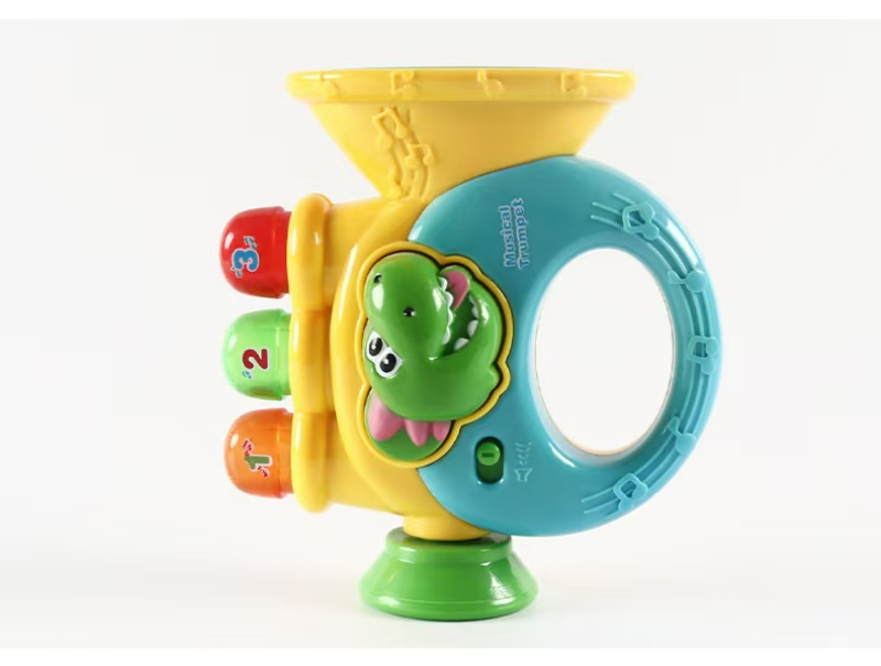 Wholesale Colorful Light-Up Electronic Trumpet Toy for Early Childhood Music Education