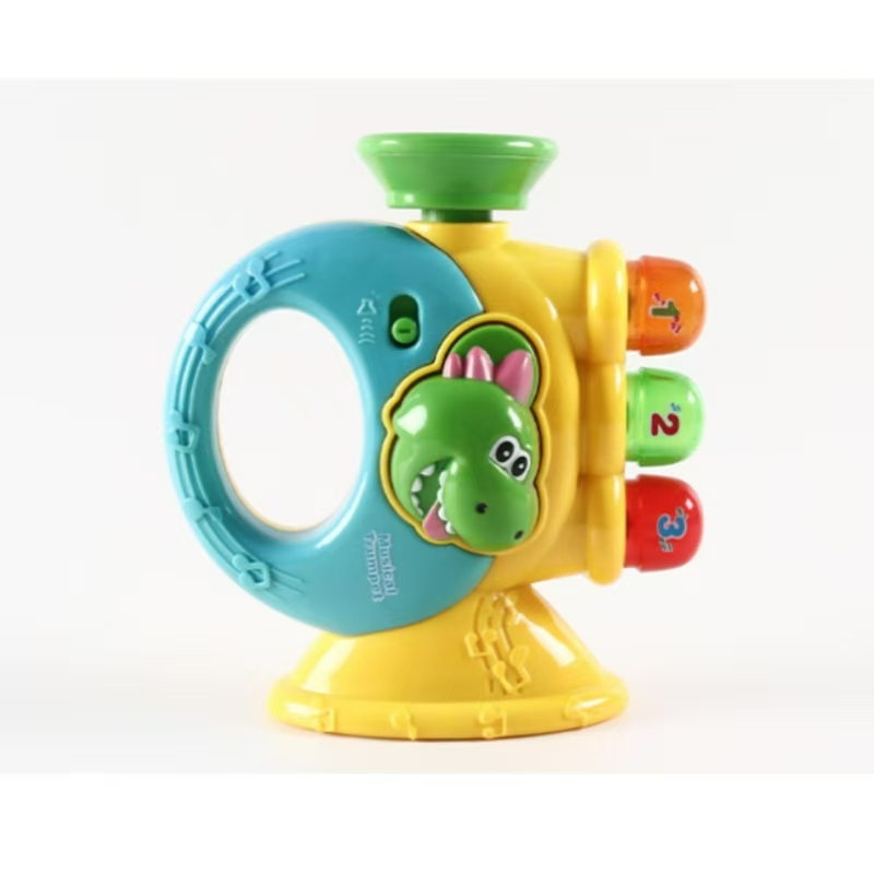 Wholesale Colorful Light-Up Electronic Trumpet Toy for Early Childhood Music Education