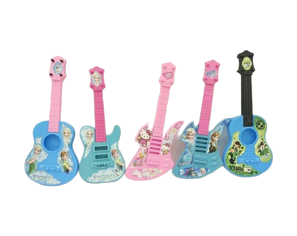 Inflatable Electric Guitar Toy - Safe Plastic Musical Instrument for Kids 3-8 Years