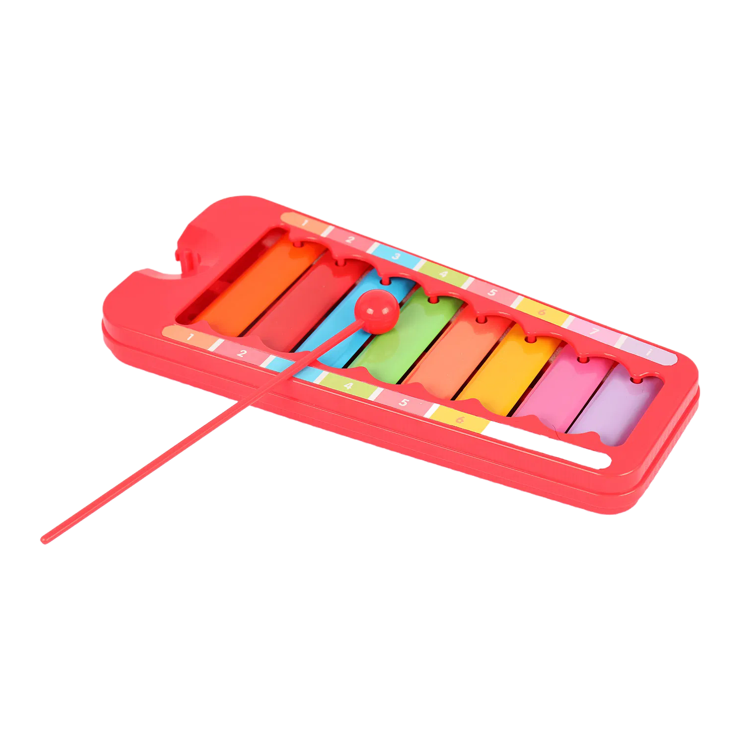Colorful Educational Xylophone Toy for Kids - 8-Note Musical Instrument with Hidden Hammer for Early Learning