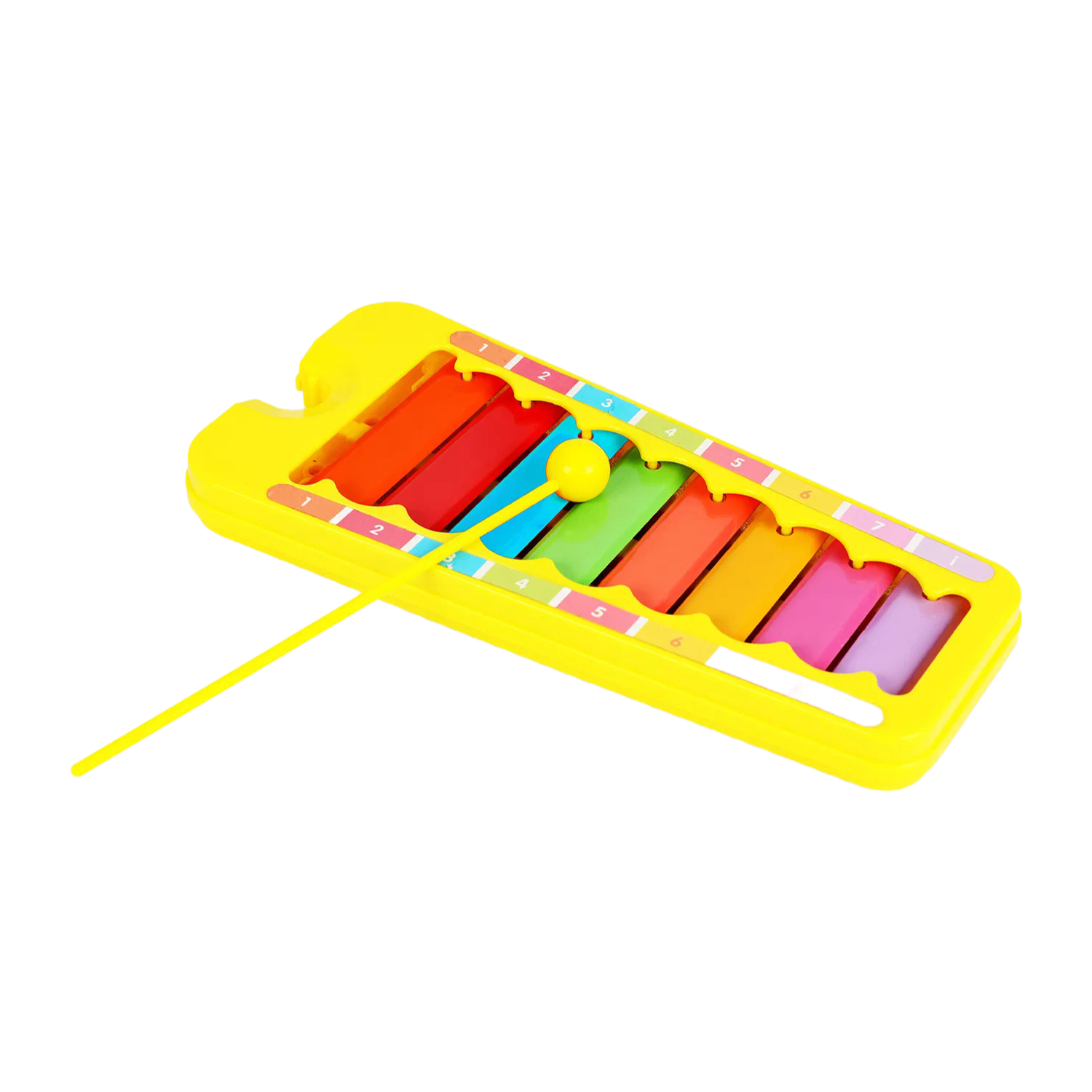 Colorful Educational Xylophone Toy for Kids - 8-Note Musical Instrument with Hidden Hammer for Early Learning
