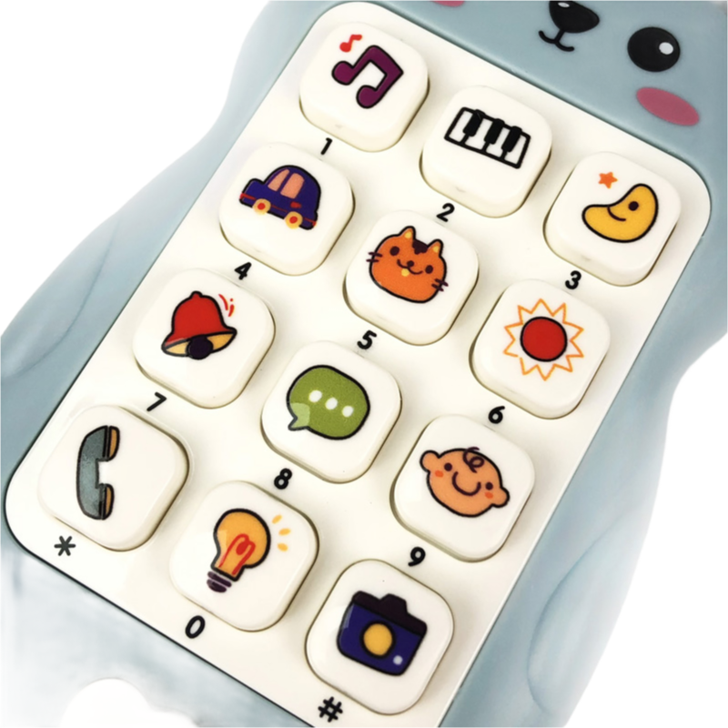 Deer Shape Musical Educational Toy for Kids - Interactive English Learning Phone Toy with Puzzle Games