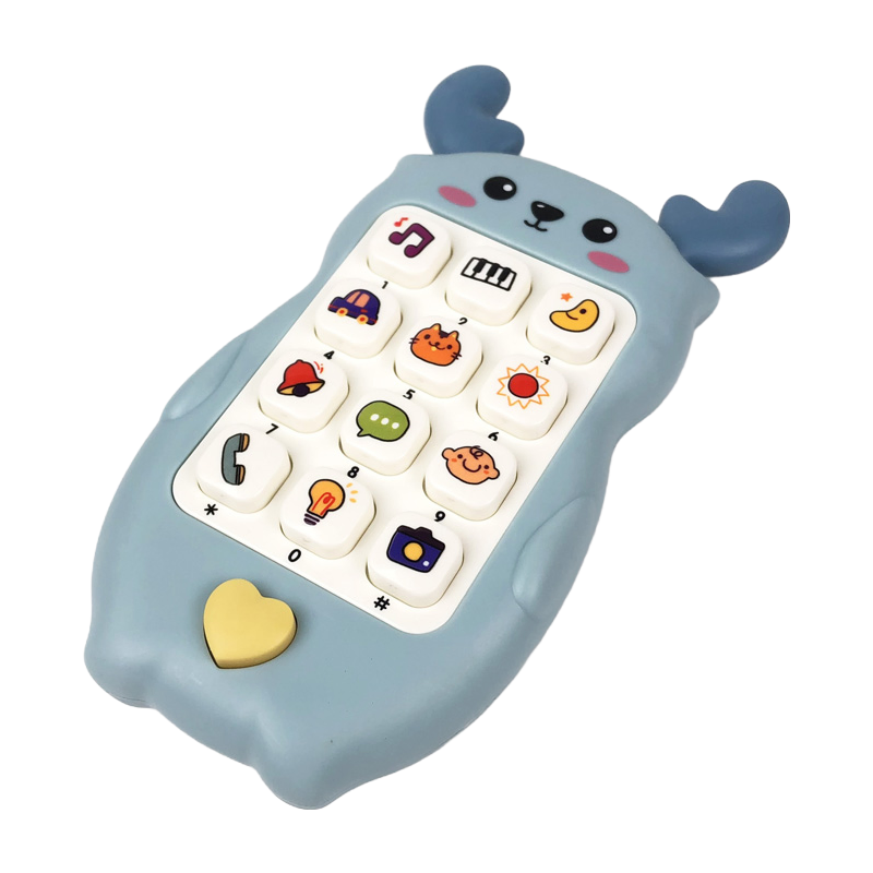 Deer Shape Musical Educational Toy for Kids - Interactive English Learning Phone Toy with Puzzle Games