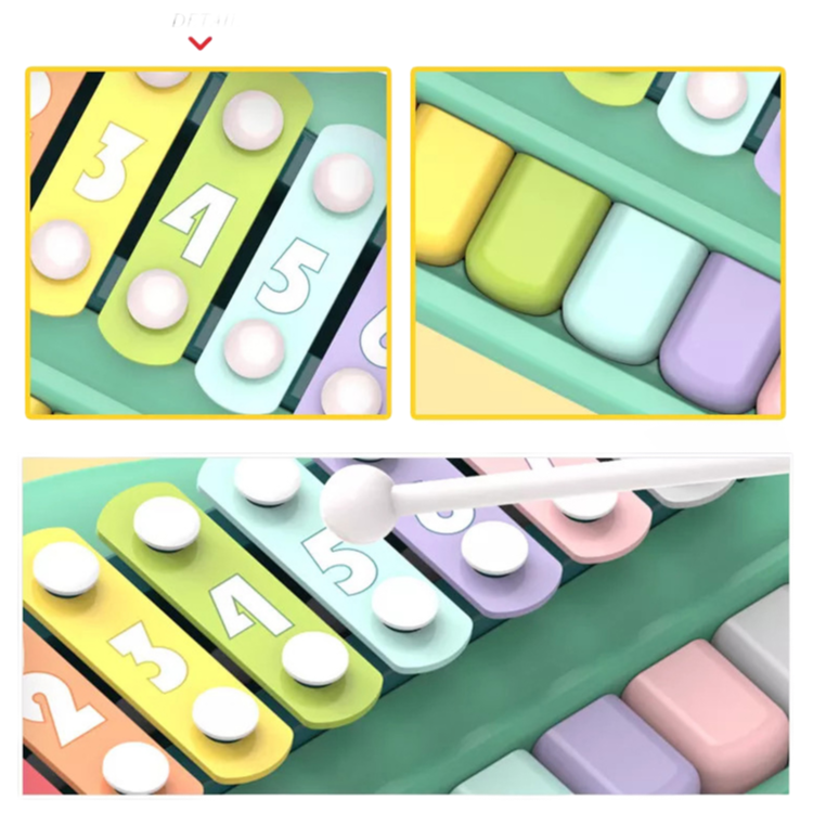 8-Tone Multifunctional Kids Piano Xylophone Toy - Educational Musical Instrument for Children