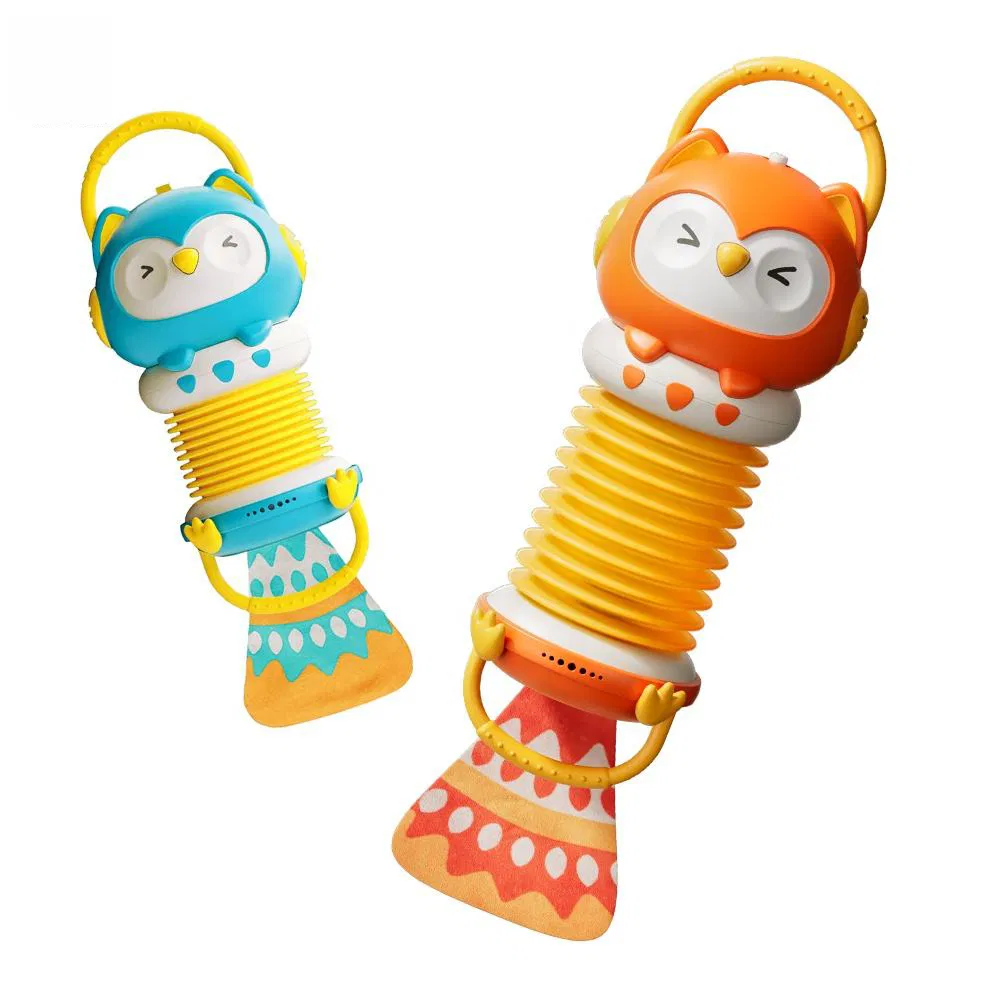 Owl Animal Musical Accordion Toy for Early Childhood Education - Light & Sound Baby Instrument