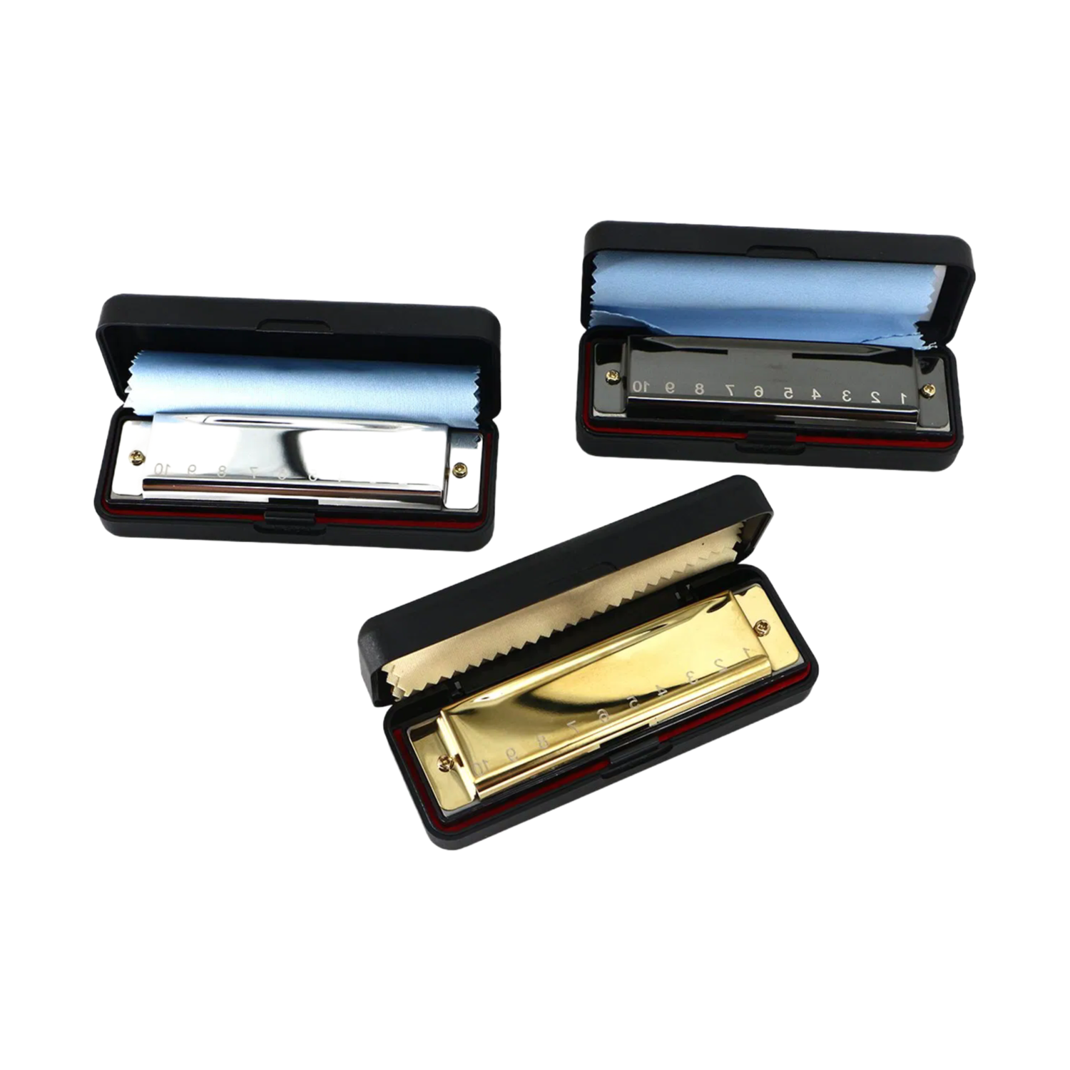 Wholesale 10 Holes Harmonica with Storage Box - Beginner & Intermediate Level Instrument