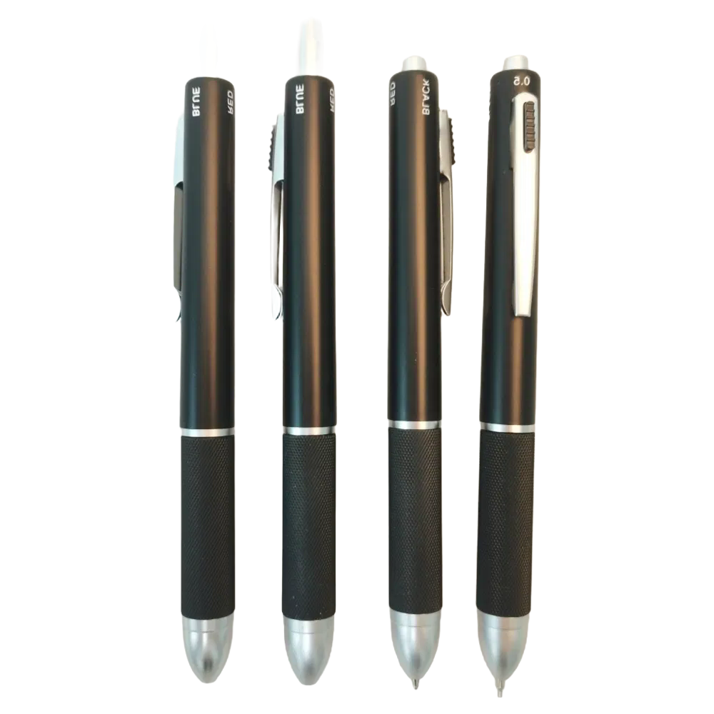 Factory Direct Metal Plastic Ballpen & Mechanical Pencil, 1.0mm Point, Click Style, Custom Logo, Promotional Office School Gift Pen, Wholesale