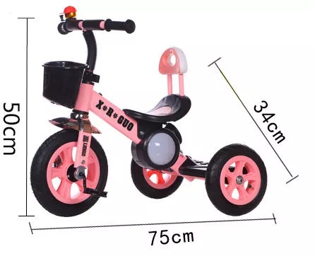3 Wheels Baby Tricycle for 2-6 Years Old - Safe Kids Bicycle with EVA Wheels BT-33