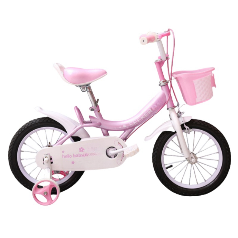 12-16 Inch Girls Bicycle with Training Wheels - Steel Frame Kids Bike for Ages 3-8