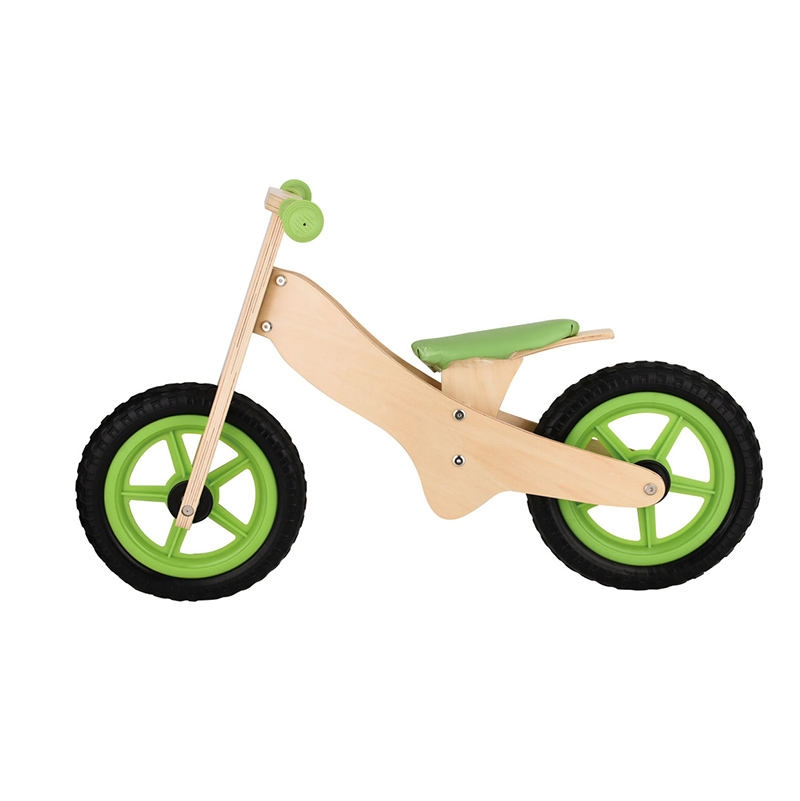 12 Inch Wooden Balance Bike for Toddlers - Safe EVA Foam Wheel Kids Bike
