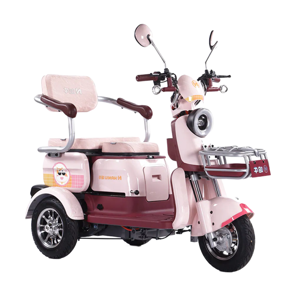 CUTE BABY Electric Tricycle 500W Motor 48V/60V Battery for Adults & Cargo Transport