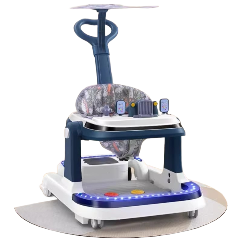 4-in-1 Musical Baby Walker with Wheels and Seat - CE Certified Baby Push Walker Toy
