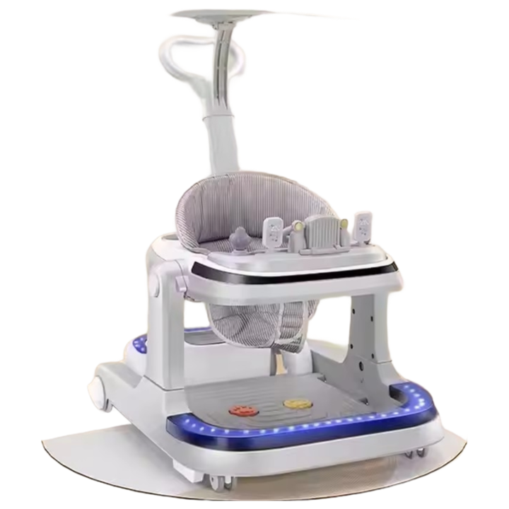 4-in-1 Musical Baby Walker with Wheels and Seat - CE Certified Baby Push Walker Toy