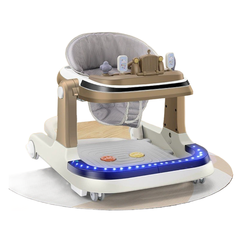 4-in-1 Musical Baby Walker with Wheels and Seat - CE Certified Baby Push Walker Toy