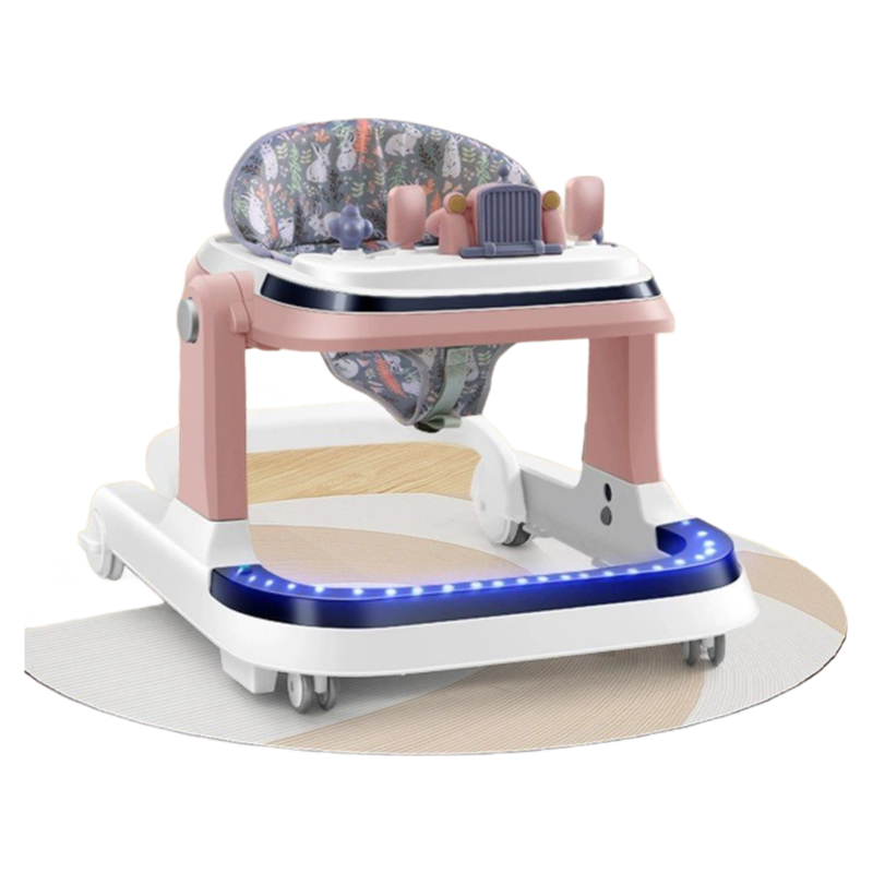 4-in-1 Musical Baby Walker with Wheels and Seat - CE Certified Baby Push Walker Toy