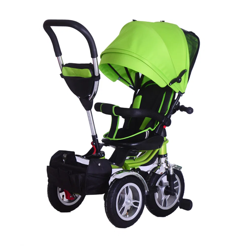Premium Kids Tricycle with Adjustable Canopy and Safety Fence for Toddlers 1-3 Years Old