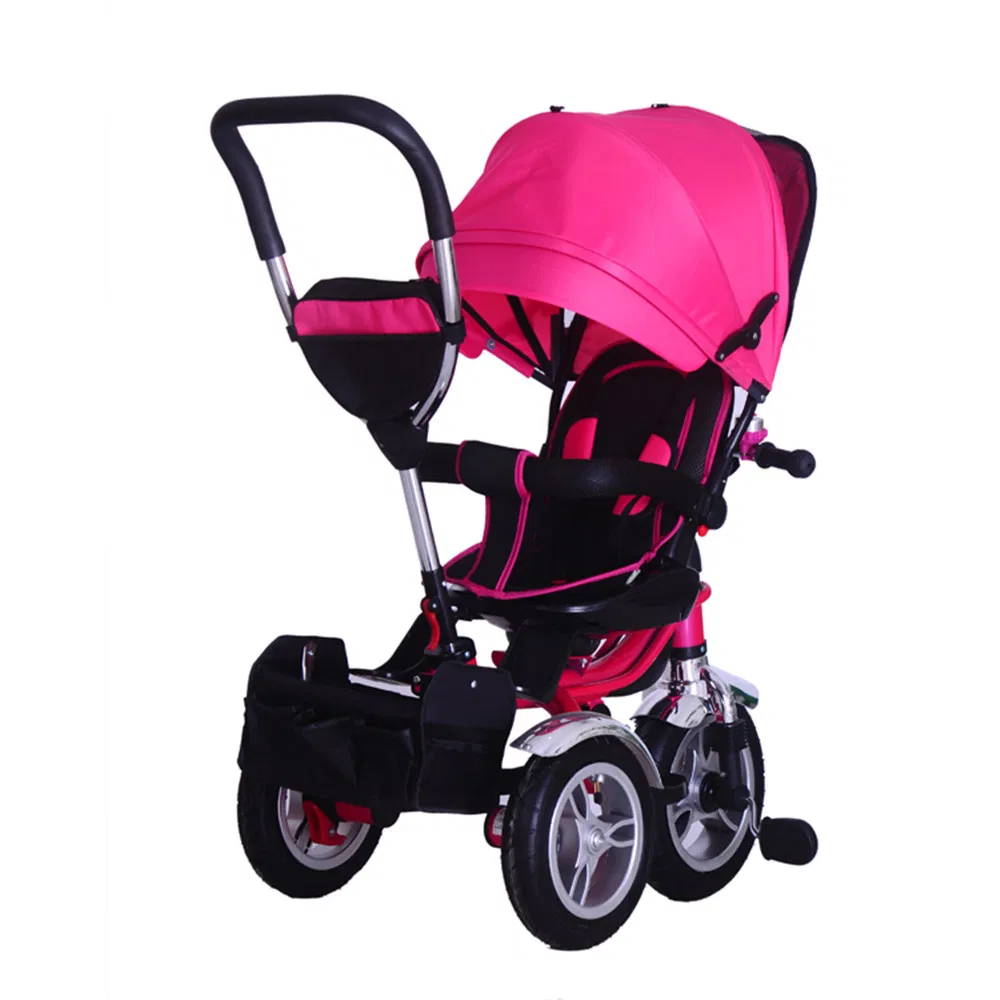 Premium Kids Tricycle with Adjustable Canopy and Safety Fence for Toddlers 1-3 Years Old