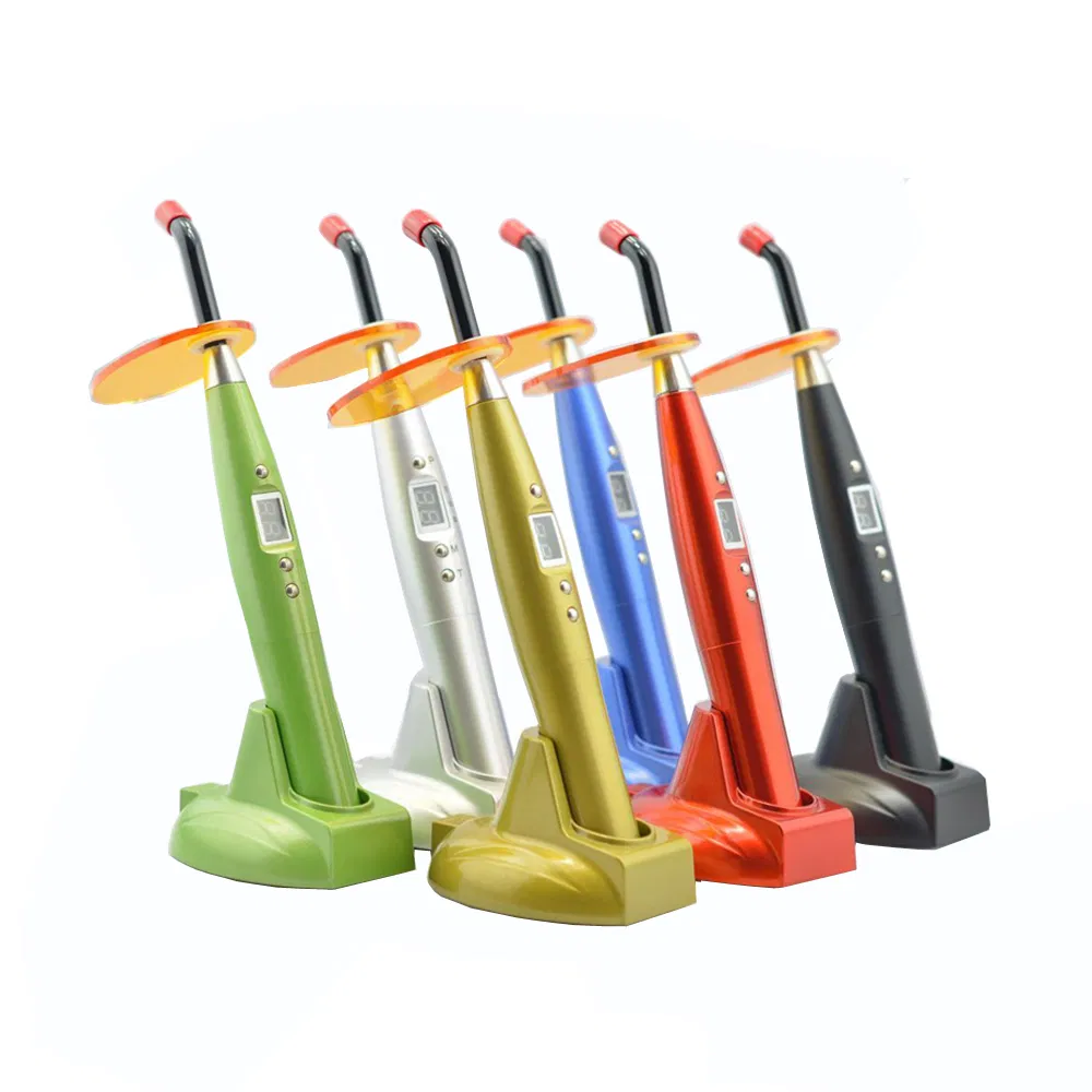 Professional Dental LED Curing Light with 17 Color Options for Orthodontic and Dental Clinic Use