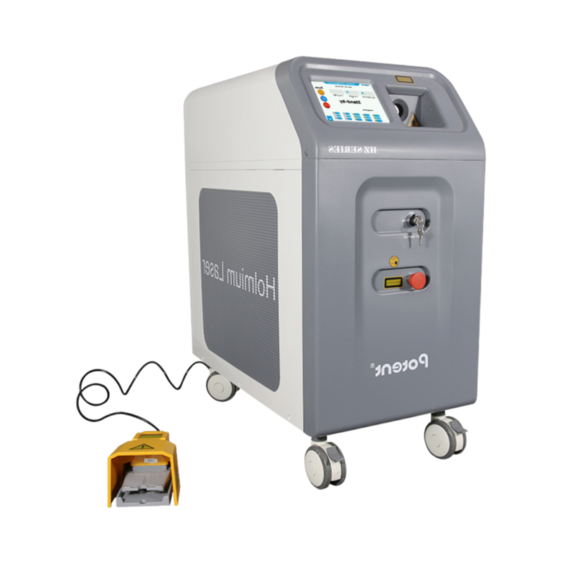 High Power Holmium Laser System with 2.1μm Wavelength and 532nm Green Aiming Beam for Hospitals