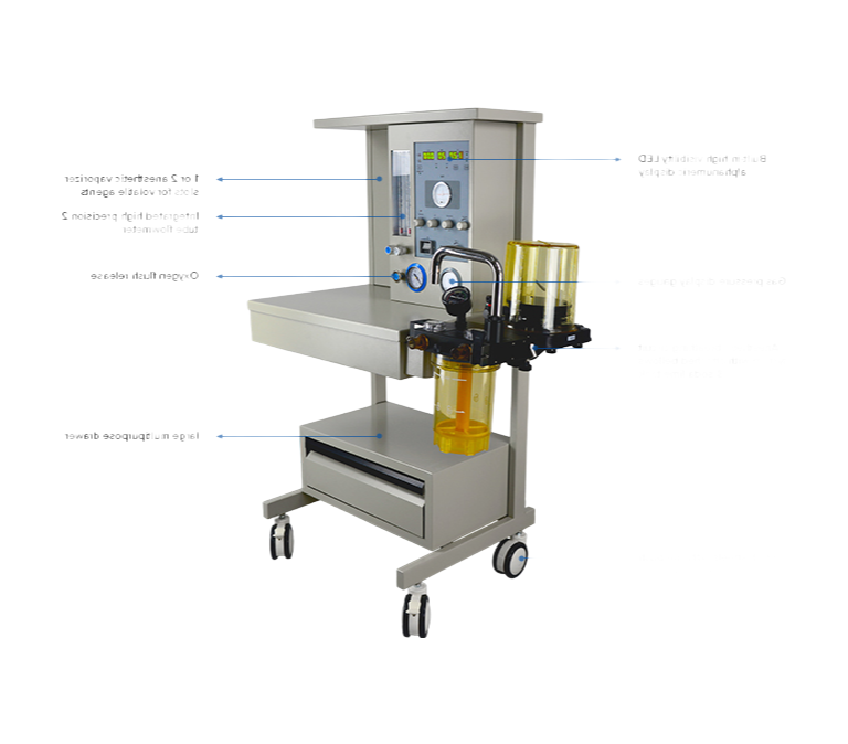 Medical Grade Anesthesia Ventilator with IPPV SIPPV Manual Modes and Backup Power Supply