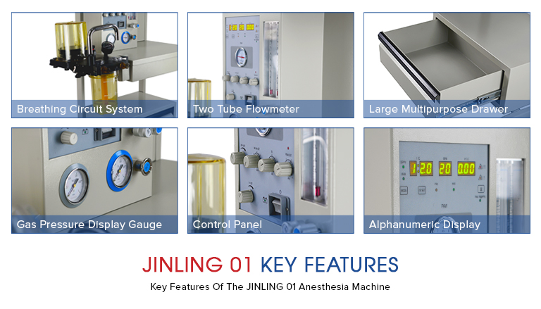 Wholesale JINLING-01 Anesthesia Ventilator Machine with Adjustable Tidal Volume 50-1500ml