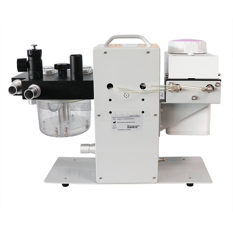 Compact Veterinary Anesthesia System with APL Valve and Pressure Gauge