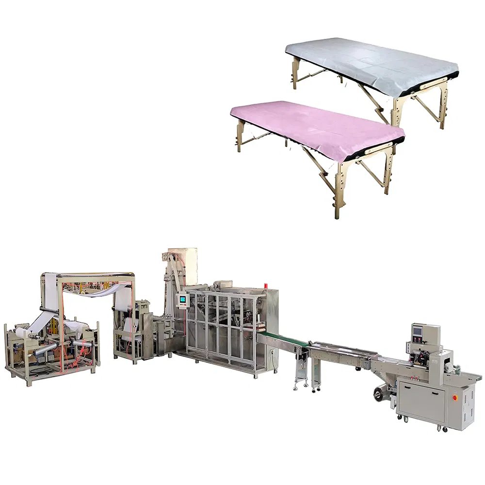 High-Speed Surgical Drape Folding Machine for Medical Bed Sheets Production 50-80pcs/min