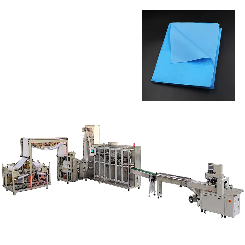 High-Speed Surgical Drape Folding Machine for Medical Bed Sheets Production 50-80pcs/min