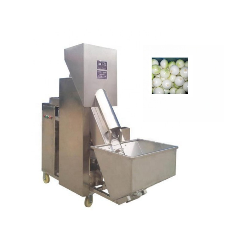 High Efficiency Automatic Onion Peeling and Root Cutting Machine for Industrial Processing