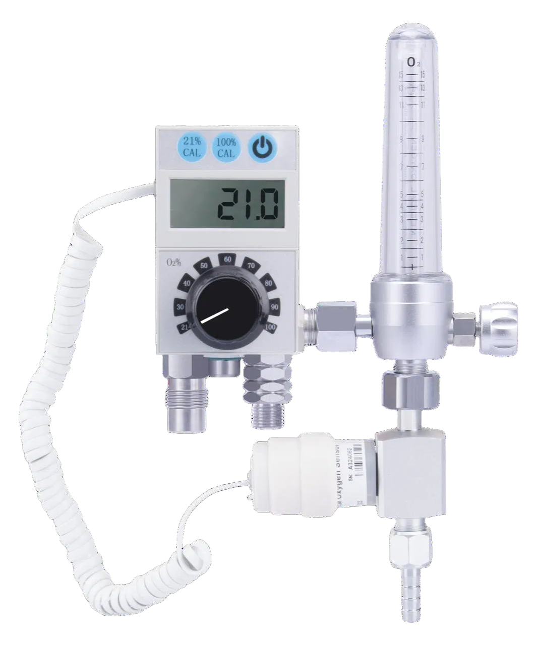 Adjustable Oxygen Concentration Blender 21%-100% with Dual Output Ports
