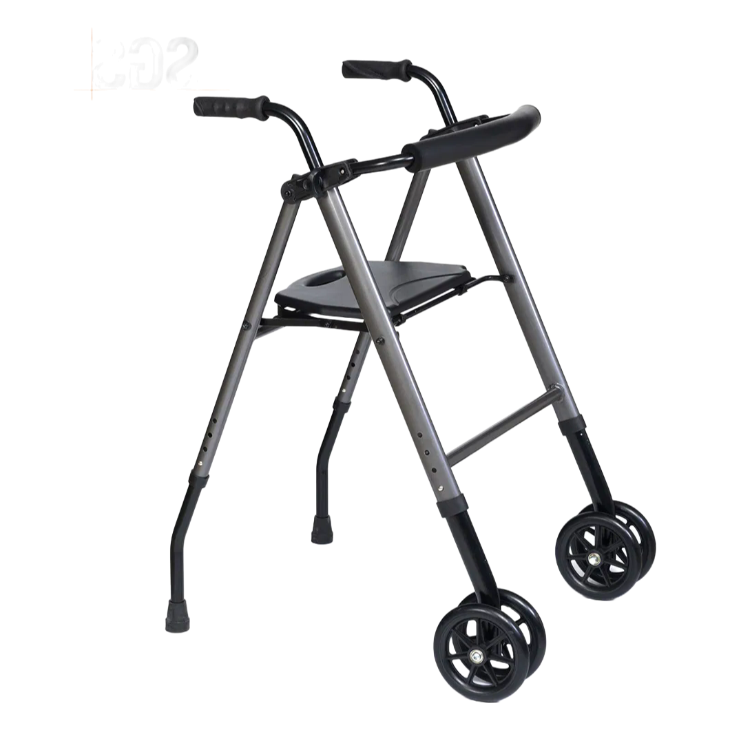 High Capacity 135kg Wheelchair with Detachable Foam Backrest and Adjustable Height